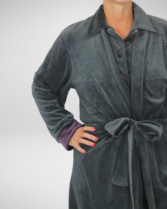 Aurora Sleepwear- Bata Gris