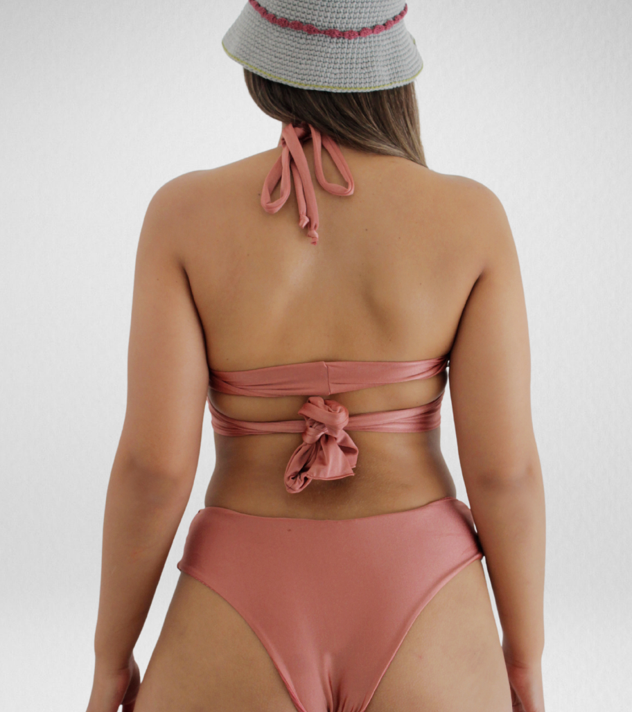 Las Olas Reversible Bikini - Spiced Coral